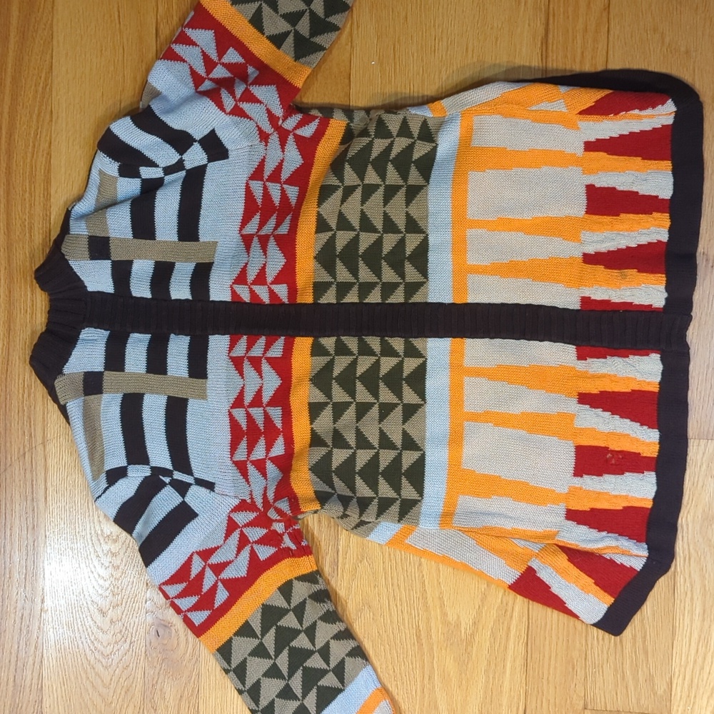 Anthropologie Multicolor Geometric Knit Cardigan - Picture 10 of 15